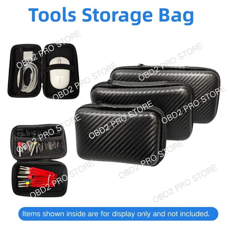 Car Repair Tool Kit Holder Bag Auto Terminal Remover Bag Multiple Size Carbon Fiber Model With Hinge For Tool Storage