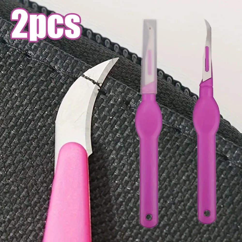2pcs of Sewing Thread Remover Purple Plastic Handle Thread Remover Thread Cutter Suitable for Sewing Process Needle Thread Work