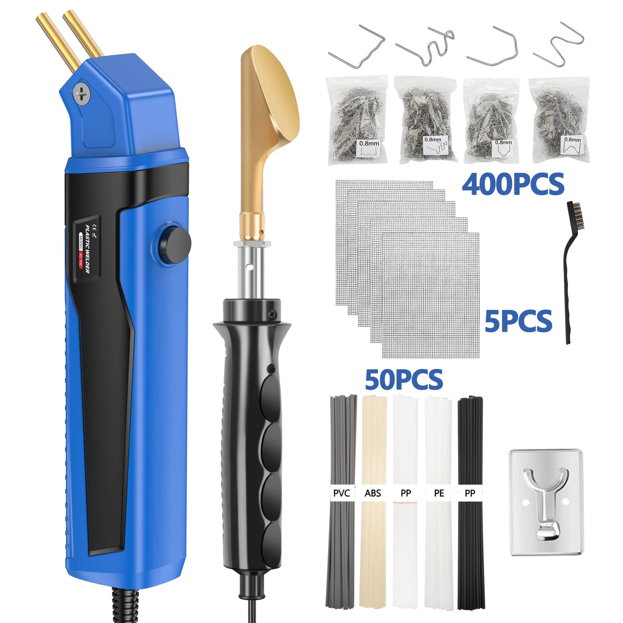 Kit di Riparazione Paraurti 2026, Saldatore per Plastica, Graffettatrice Termica, Ferro da Saldatura, Set Completo di Strumenti per Riparazione Carrozzeria Auto