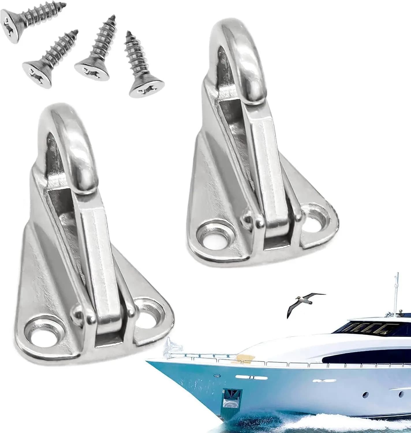 Spring Snap Fending Hook Stainless Steel Fender Hook Spring Hook Snap Attach Rope 1/2/4PCS For Marine Hardware Boat Accessories