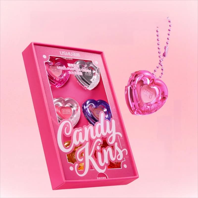 Palette Multifunzione Lishu Candy Fruit: Illuminante, Blush, Ombretto e Rossetto in Una Crema Multiuso per Principianti