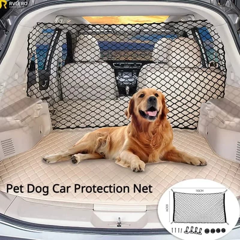 Recinzione per bagagliaio auto, rete isolante per cani e animali domestici, rete isolante elastica resistente e robusta, recinzione di sicurezza per animali domestici per qualsiasi veicolo