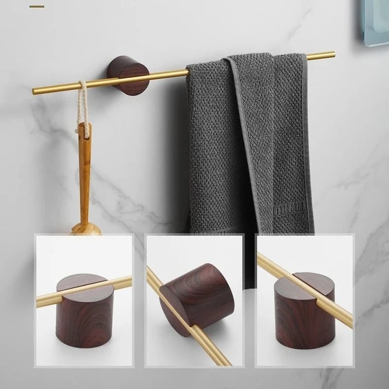 40/50 centimetri Portasciugamani Portasciugamani da bagno Appeso a parete in legno Portasciugamani Mensola del bagno Cucina di stoccaggio RacK Accessorio per la casa