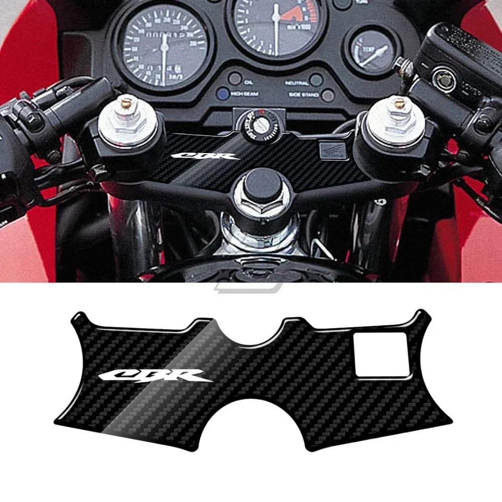 For Honda CBR600 1995-1998 3D Carbon-look Upper Triple Yoke Defender