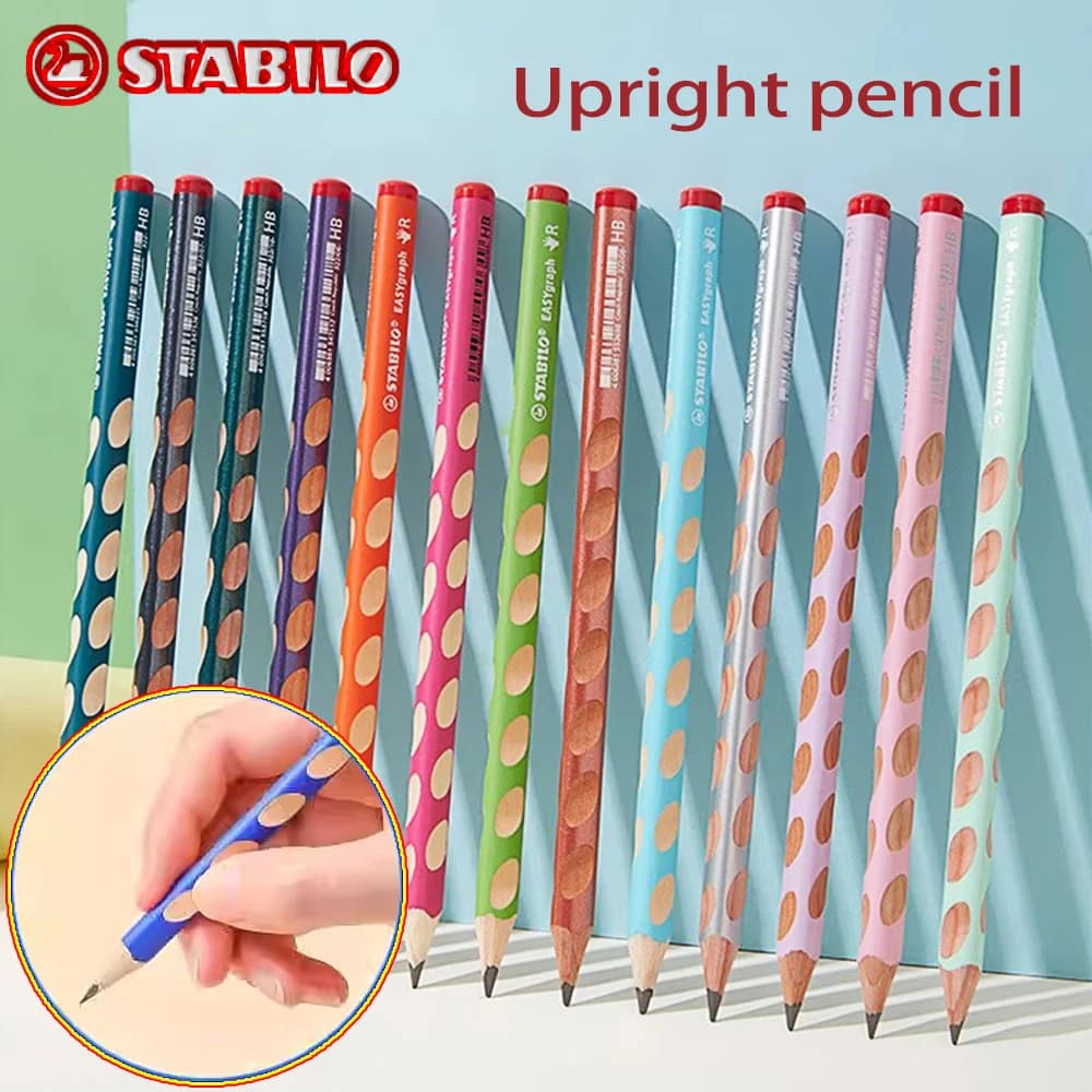 5PCS STABILO Corrective Posture Pencil 322 Right Hand and Left Hand High Quality HB Pencils Back To School Kawaii Stationery