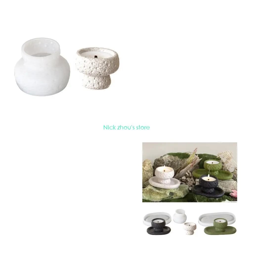 E15E Stampo per vassoio in silicone a forma ovale Stampo per stoviglie in gesso Stampo per piastre in resina epossidica per a