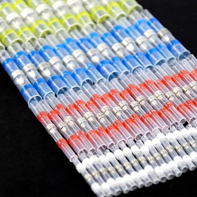 5/10/30 PCS Tubo Termoretraibile Impermeabile con Terminale per Cavo Elettrico Isolato a Saldatura Giunzione di Testa Set di connettori elettrici a saldare