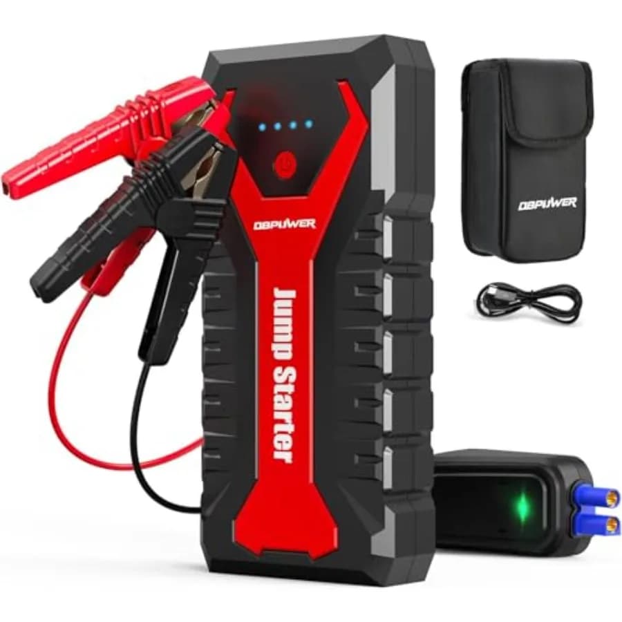 Avviatore portatile per auto da 3000 A/80,66 Wh per motori diesel a gas fino a 10,0 litri e 8,0 litri con cavi a morsetto intelligenti Ricarica rapida