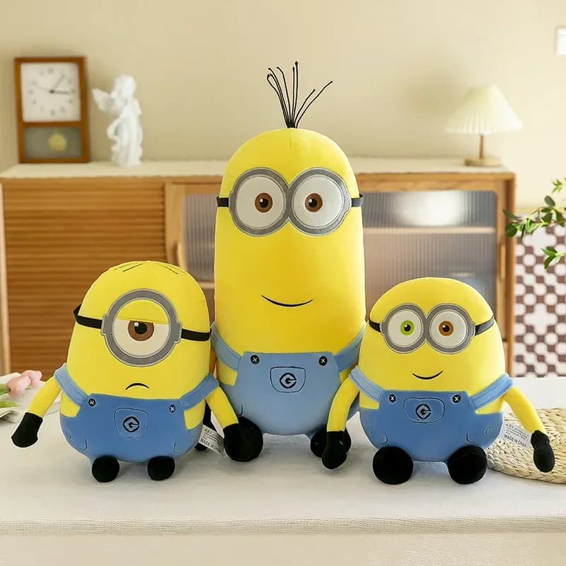 30-65 CM Kawaii Film Periferico Giallo Peluche Bob Peluche Giocattolo di Pezza Jeans Morbido Bambola Cuscino Deco Compleanno Per Bambini Regalo di Natale