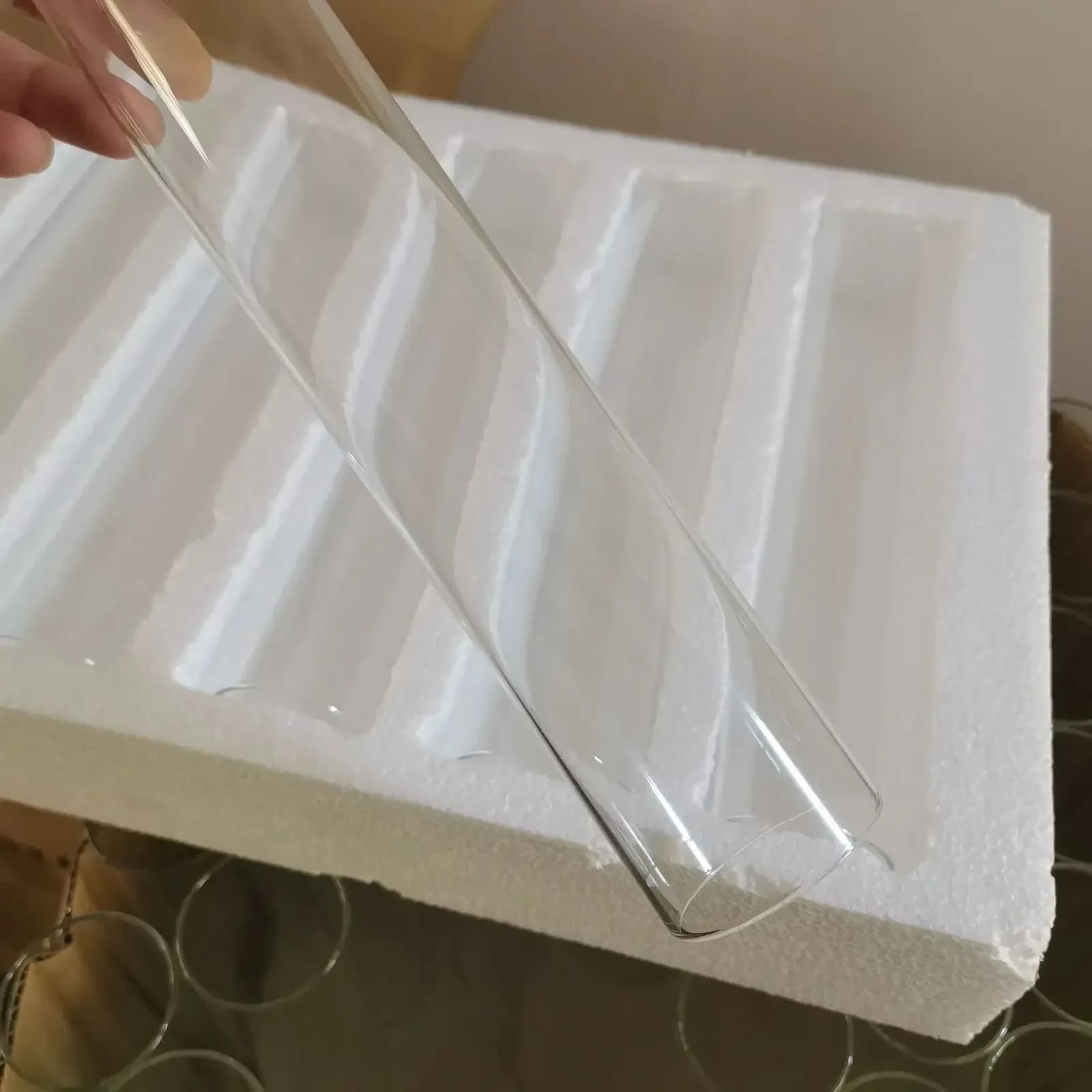 Set di 5 Pezzi, 24,5 cm x 5 cm, Decorazioni per Matrimonio, Portacandele a Forma di Backgammon, Tubo in Vetro Trasparente di Alta Qualità, Tubo Rotondo in Vetro