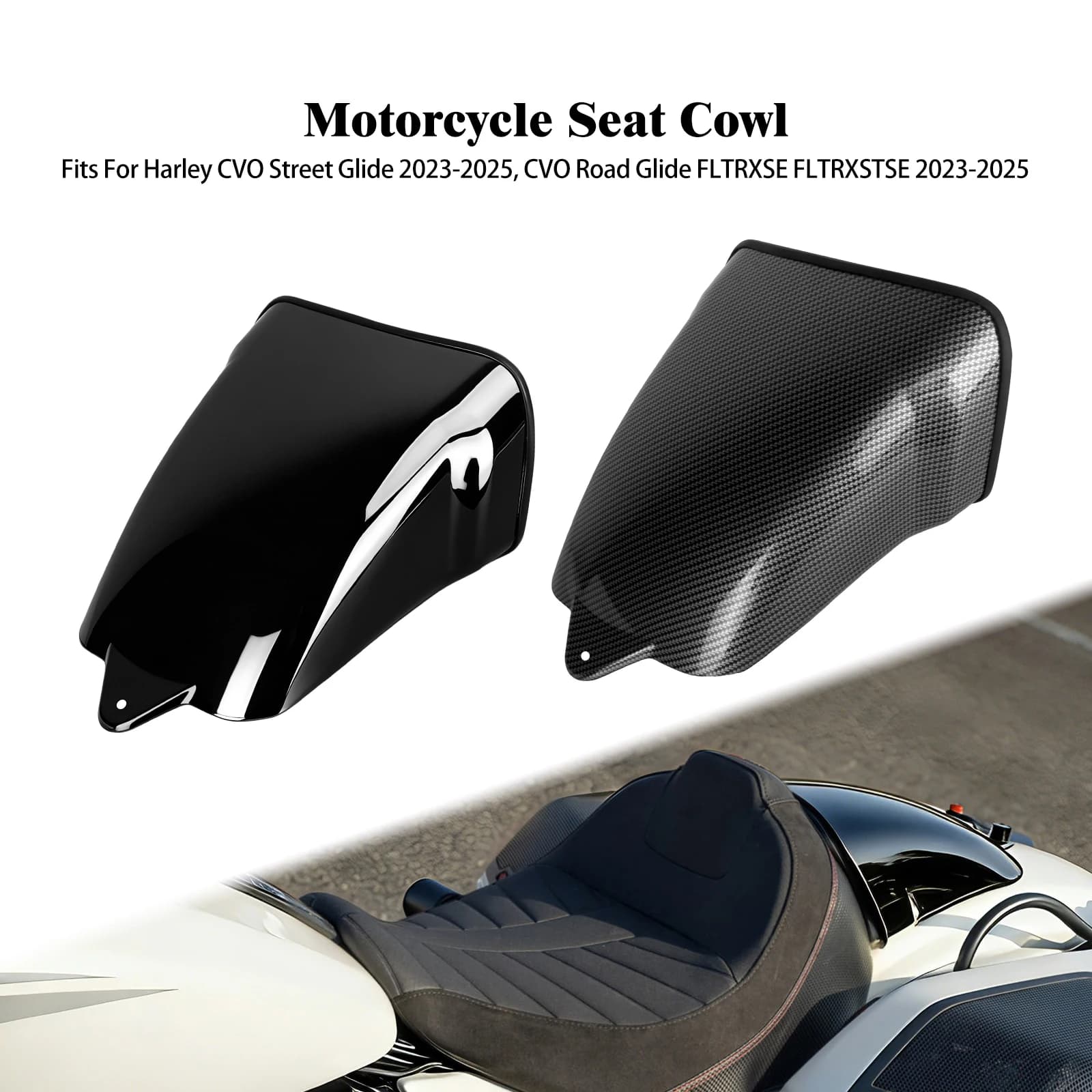 Coprisella Posteriore per Moto, Carena per Sedile Passeggero in ABS per Harley Touring Road Street Glide 2024-Up FLTRXSE FLHXSE 2023