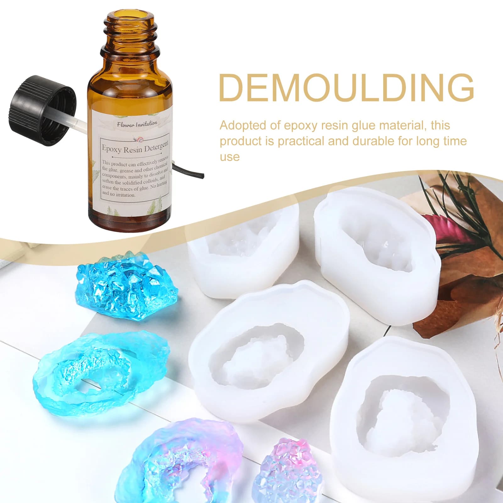 2 pezzi di resina agente di rilascio stampo in silicone epossidico lubrificante facile da sformare gioielli fai da te artigianato forniture per colata in silicone