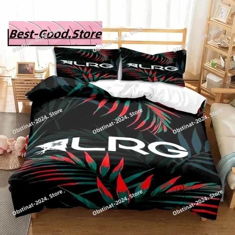 Abbigliamento con stampa 3D Marchio LRG Logo Set biancheria da letto Ragazzi Ragazze Twin Queen King Size Copripiumino Federa Letto ragazzi Camera da letto per adulti
