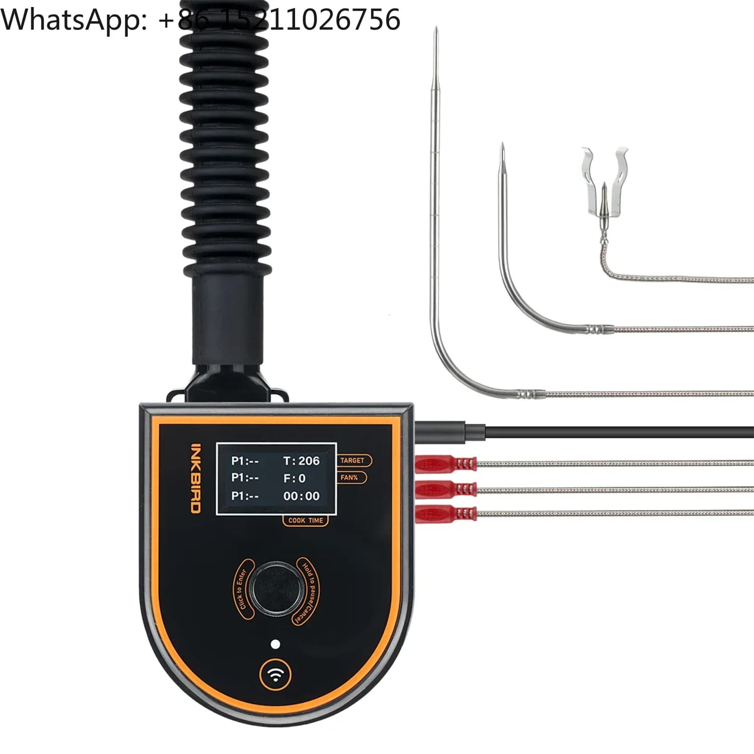 Wireless connection INKBIRD Wifi and BT Temperature controller for barbecue with kettle fan, grill Kamado, green egg
