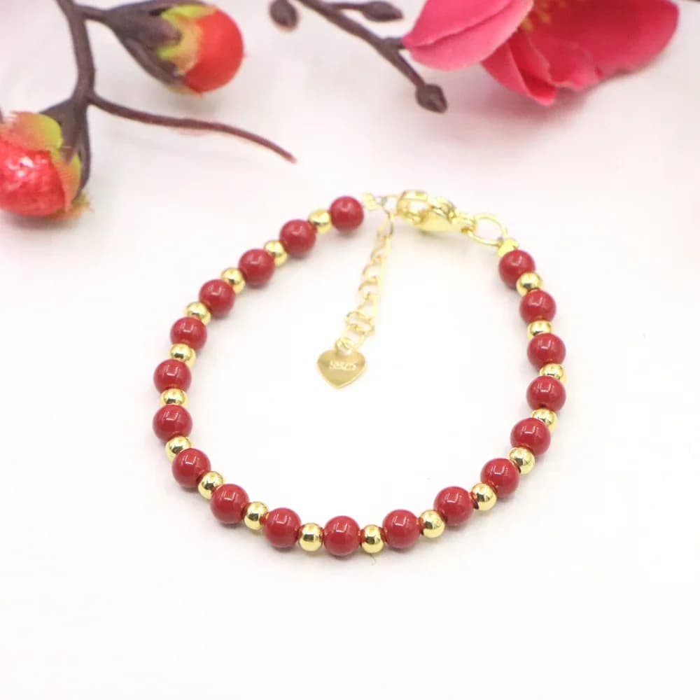 Fascino Bellissimo braccialetto per battesimo per bambini Pietra naturale Cristallo Chiusura a moschettone Parti Yoga Natale Matrimonio Ragazze Regalo Gioielli Moda