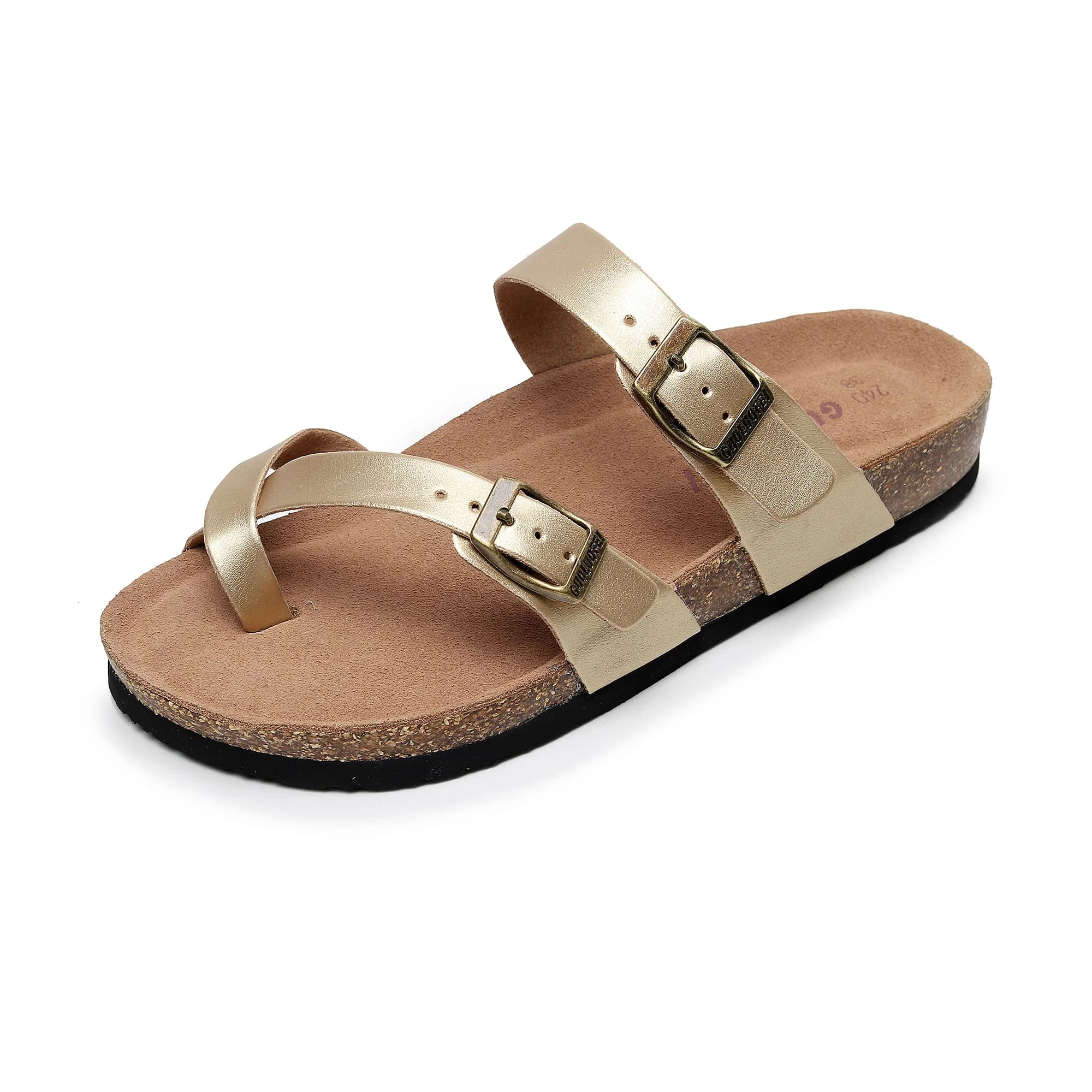 flat cork sandals shoes woman summer 2024 trend cross strap Flip flops Ladies shoes on sale