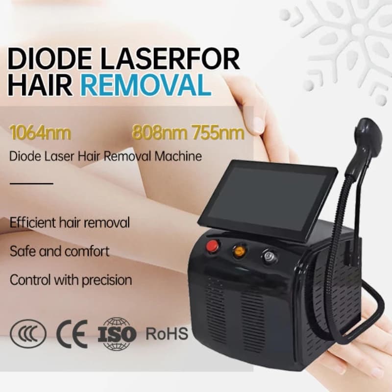 4,000 W 3 Wavelength Laser Hair Removal Machine 755 808nm 1064nm Professional Shaving Machine