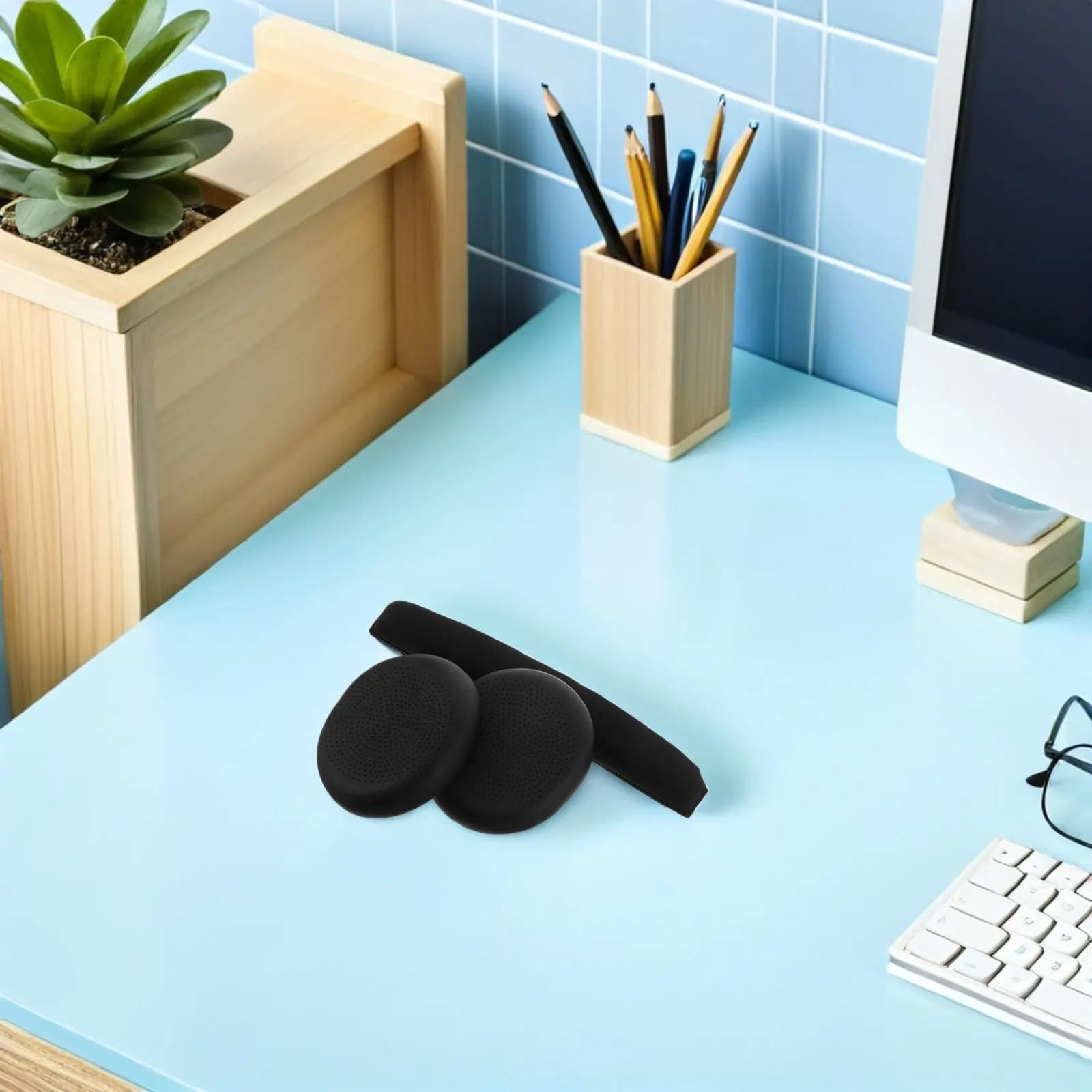 Set di 1 Cuscinetti di Ricambio per Cuffie Over-Ear, Protezioni per Cuffie da Gaming, Allenamento, Palestra, Corse, Aviazione, Comfort