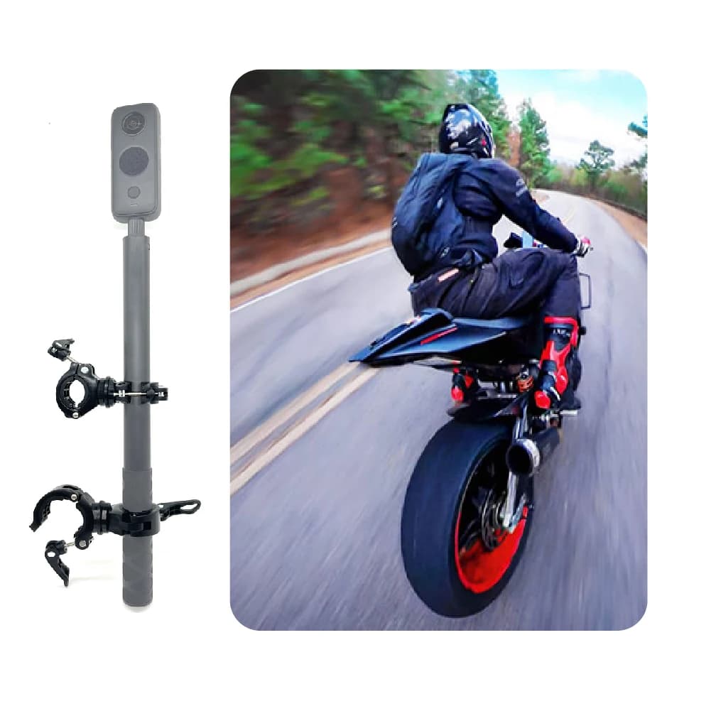 Moto Invisibile Selfie Stick Bicicletta Monopiede Staffa Manubrio per Insta360 X5/X4/X3/dji osmo 360 Action Camera Accessorio