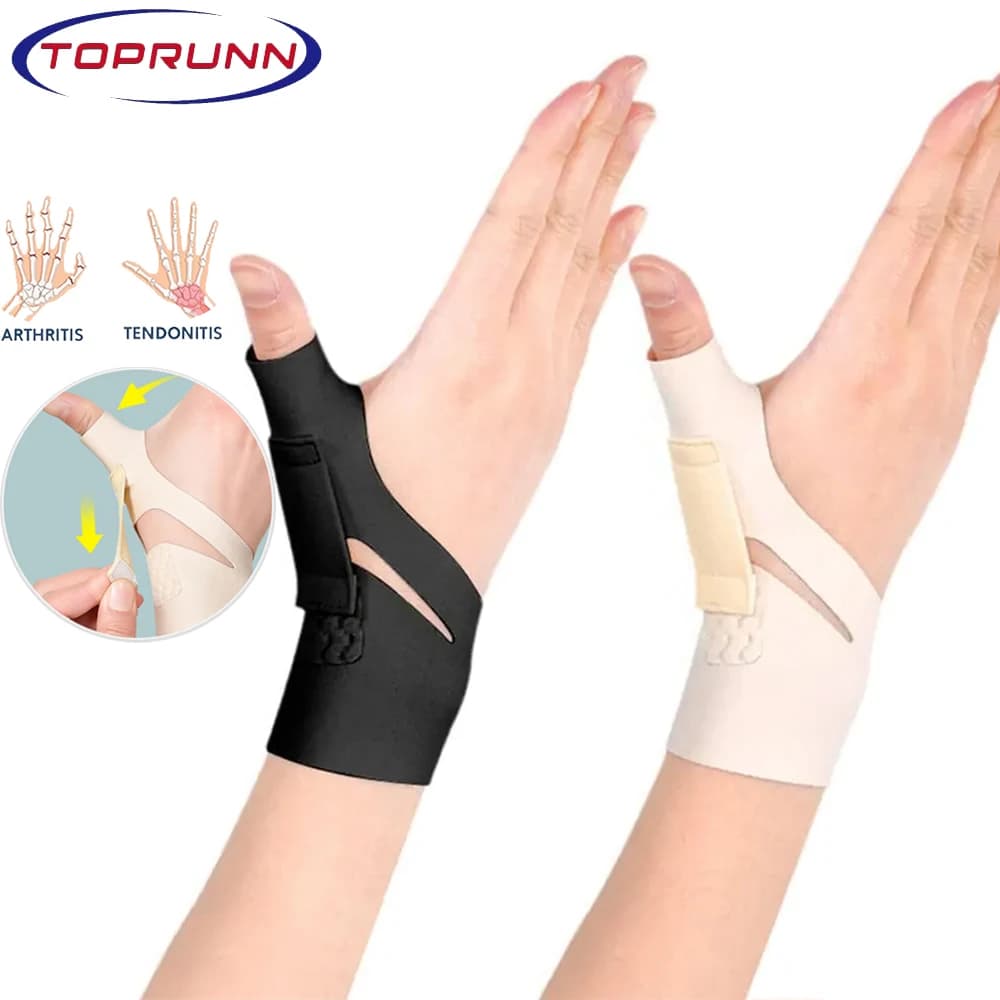 Tutore di supporto per pollice da polso Tutore morbido elastico per compressione del pollice Protezione per pollice Spica Stecca Polsino leggero Palestra Sport
