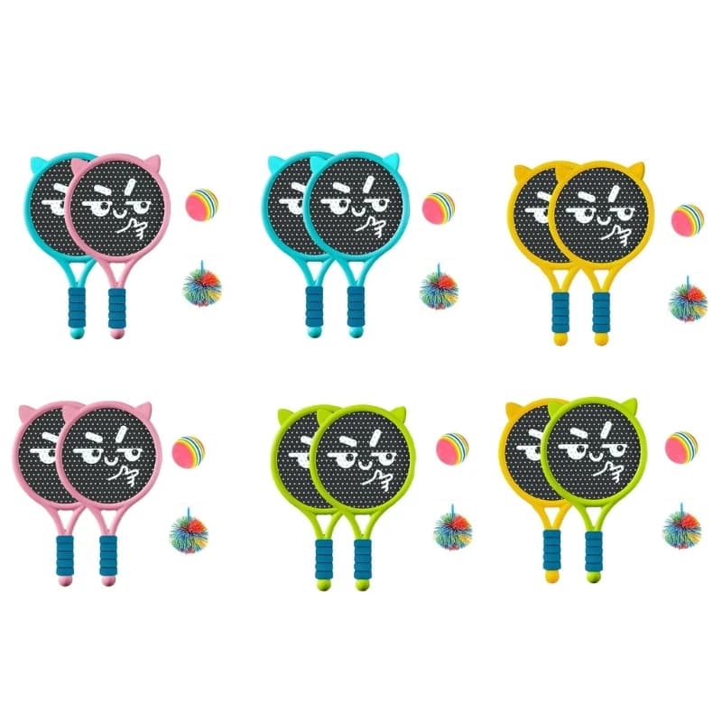 92ME Childrens Tennis Racket Plastic Badminton Rackets Game Props for Kindergarten Primary School Light weight Durable