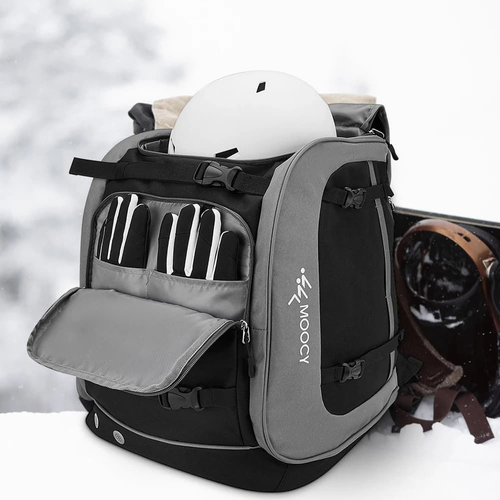 Borsa da snowboard Borsa per scarponi da sci di grande capacità Casco impermeabile regolabile Abbigliamento Zaino Uomo Donna Zaino da sci Sci da campeggio