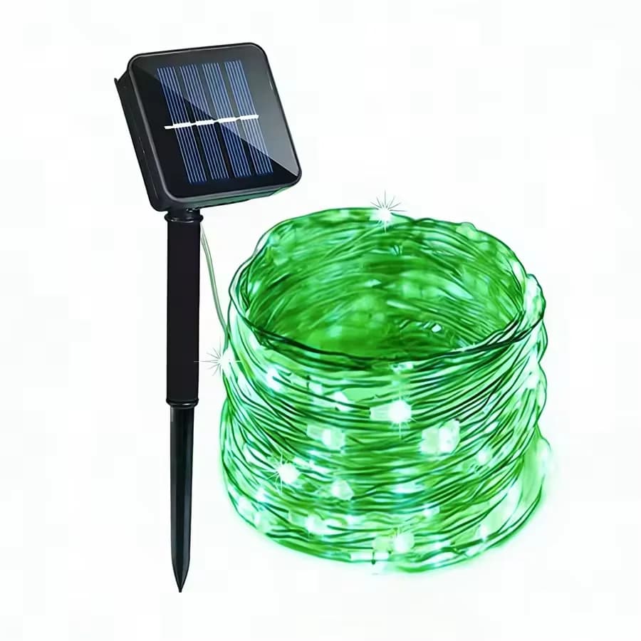Luci Solari a Corda per Esterni, Impermeabili, Decorazione Natalizia da Giardino, Ghirlanda Luminosa a Tubo, Luci a Stringa LED Fatate