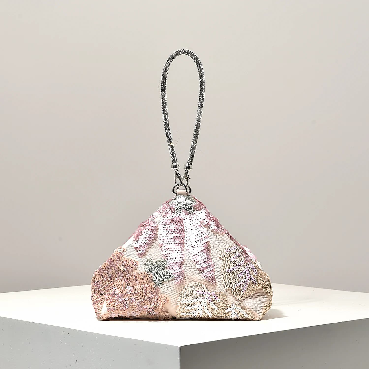 Mini Borsa, Borsa con Paillettes, Borsa Floreale, Borsa Ricamata, Serata di Gala, Outfit da Festa, Borsa da Ballo, Articoli per Matrimoni, Elegante, Regali, Motivo Casuale