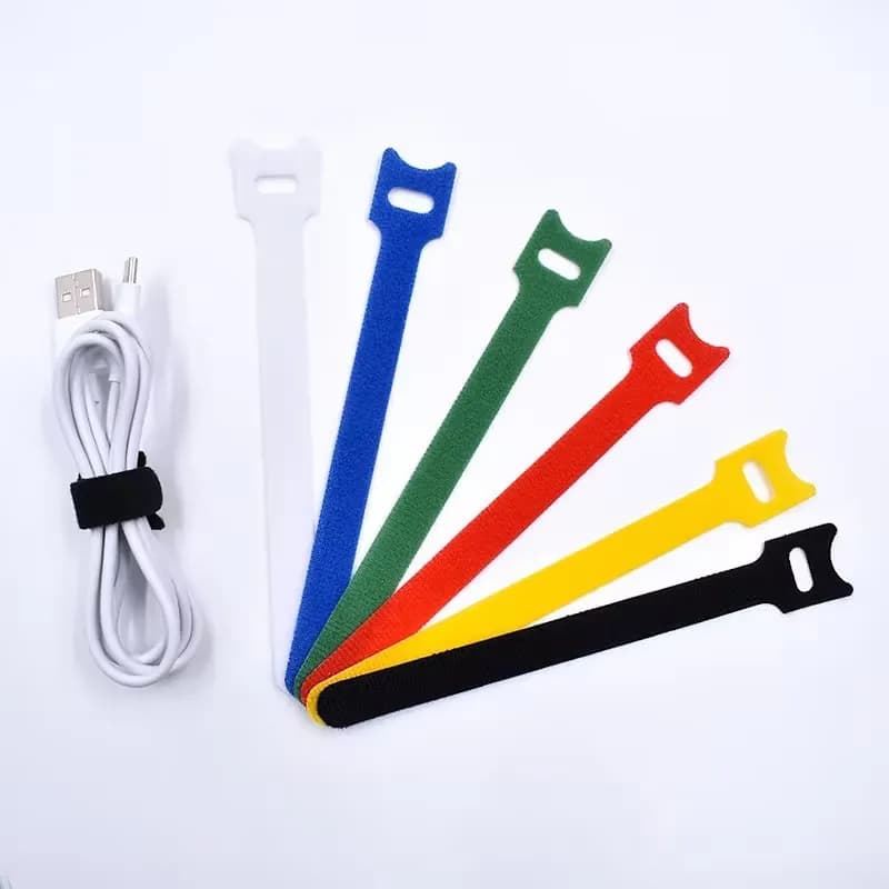 10 pz Fascette per cavi Fascette con zip in velcro autoadesive Cavi di alimentazione per cuffie Cavi dati Cinghie per l'organizzazione di archiviazione Home Office Storage