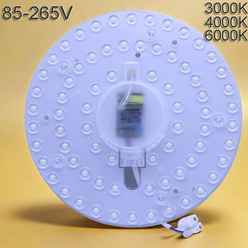 Plafoniera a LED rotonda 110V 220V Lampada Kit retrofit motore per luci ventilatore a soffitto Scheda LED Pannello luce da incasso Illuminazione di riparazione