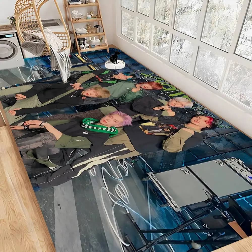 Band X-Xdinary Heroes Children's Kitchen Mat, Bedroom Decoration, Balcony, Non-slip Zerbino, Living Room, Alfombra