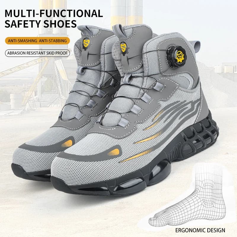 Scarpe antinfortunistiche, scarpe protettive, scarpe da lavoro e scarpe per la protezione sul lavoro, anti-schiacciamento, anti-perforazione, resistenti agli urti.