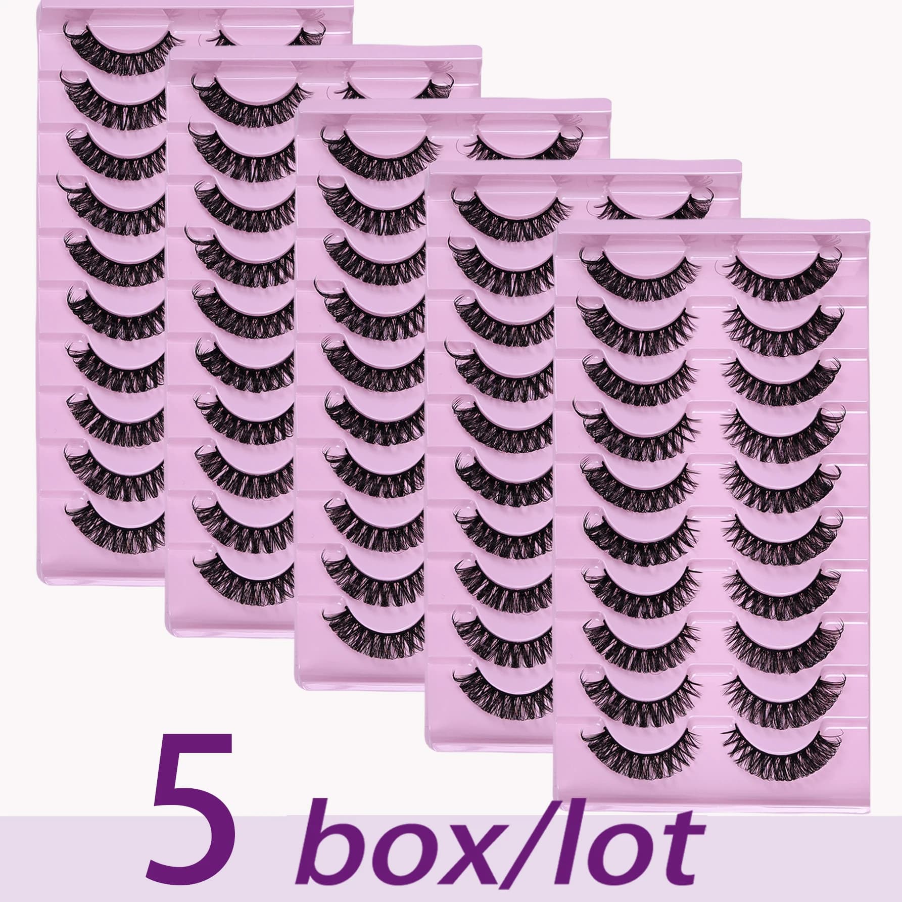 30Piars/50 paia D Curl Russian Strip Ciglia Soffici Volume Ciglia Finte D Curl Drammatico Ciglia Cat Eye Make Up Ciglia Finte
