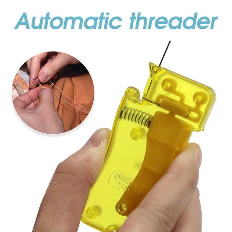 Strumento per infilare aghi automatico - Inserimento punti fai-da-te Ago per infilare semplice per kit di creazione di cucito Adulti Vecchi bambini casalinghe