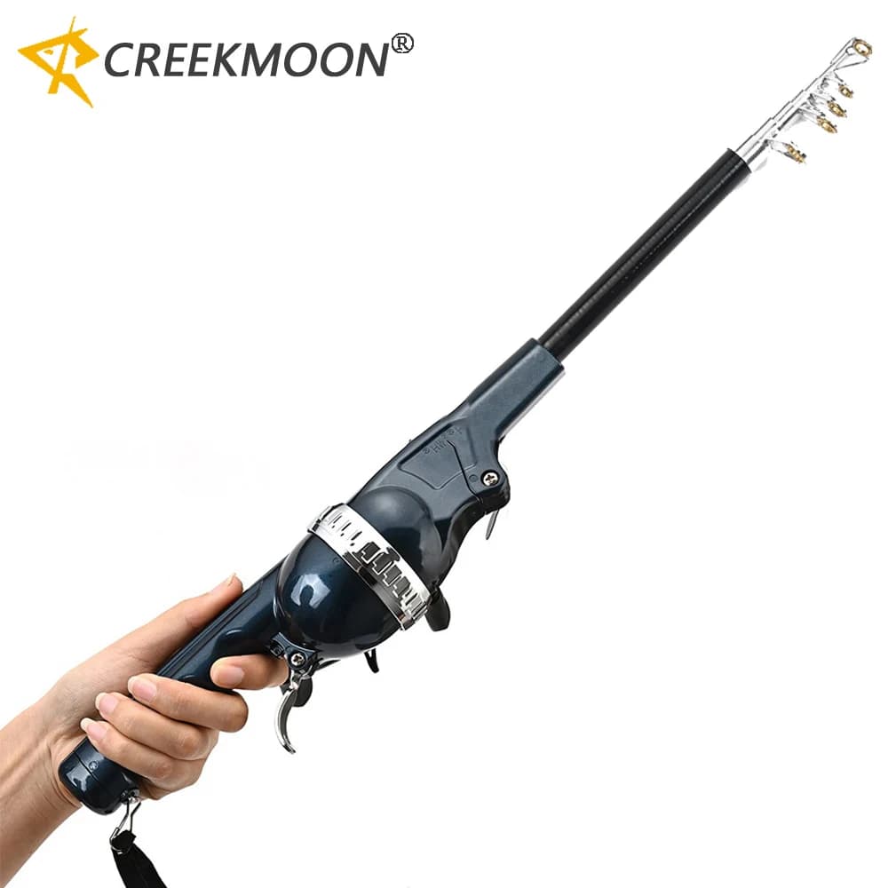 1 set durable telescopic mini fishing rod folding sea rod combined epoxy resin durable reel fishing rod with bait for outdoor travel
