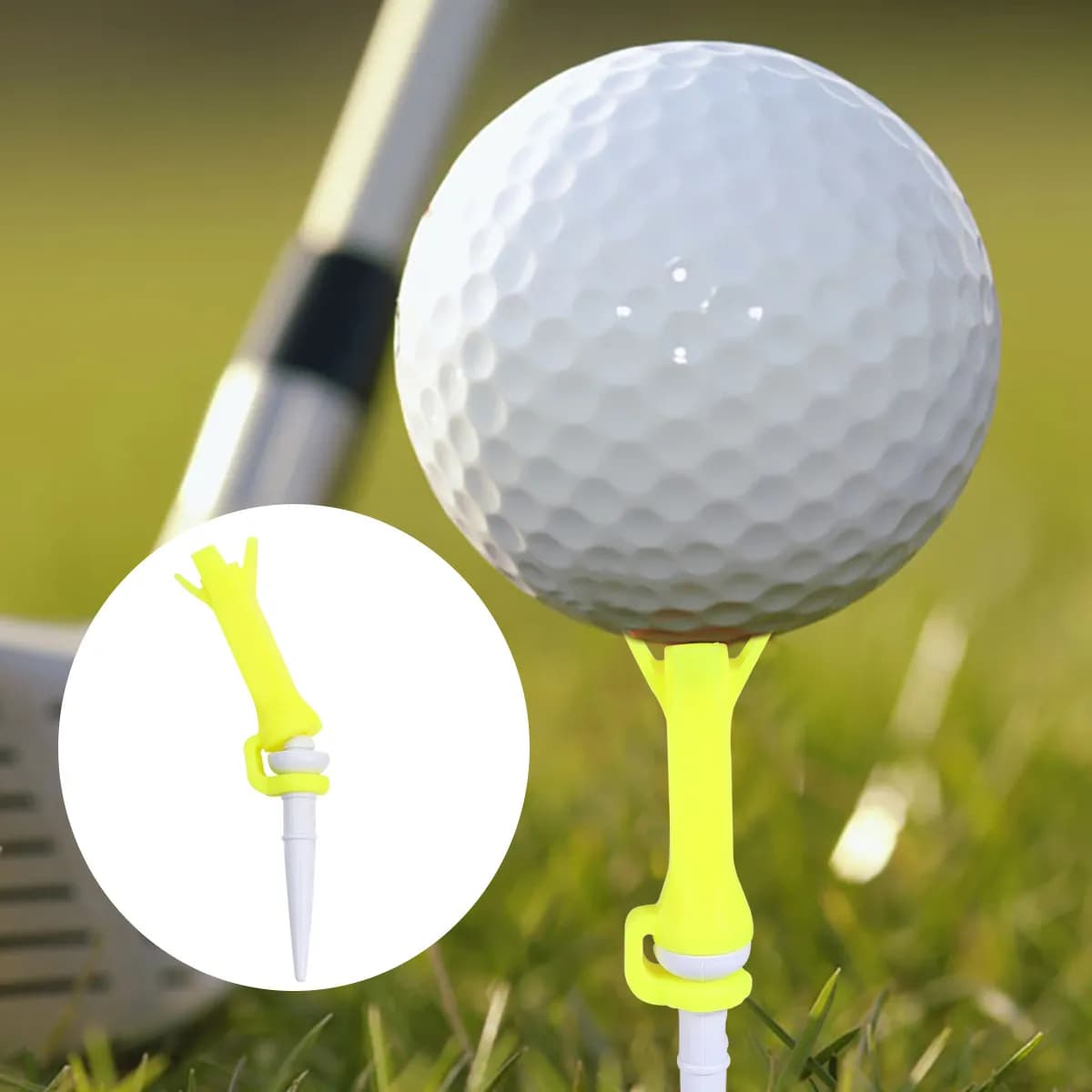 Set di 4 Tee da Golf in Plastica, Design Originale che Mantiene la Palla in Posizione, Riduce l'Impatto, Ottimo per l'Allenamento, Divertente Oggetto di Conversazione
