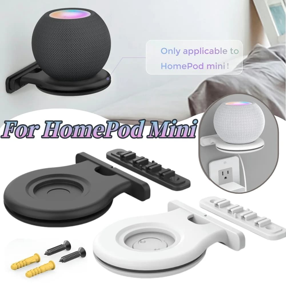 Supporto per Mini Altoparlante Intelligente, Staffa Salvaspazio, Supporto a Parete per Altoparlante compatibile con HomePod Mini con Gestione Cavi