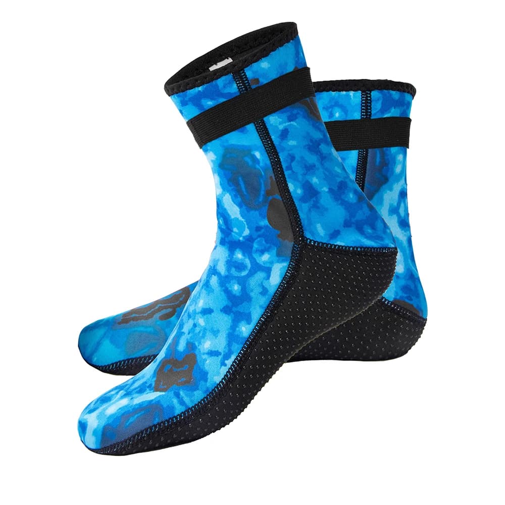 Calzini da sub mimetici da 3 mm Calzini da acqua antiscivolo in neoprene Mantieni caldi calzini da sabbia Sport acquatici Nuoto Surf Immersioni Snorkeling