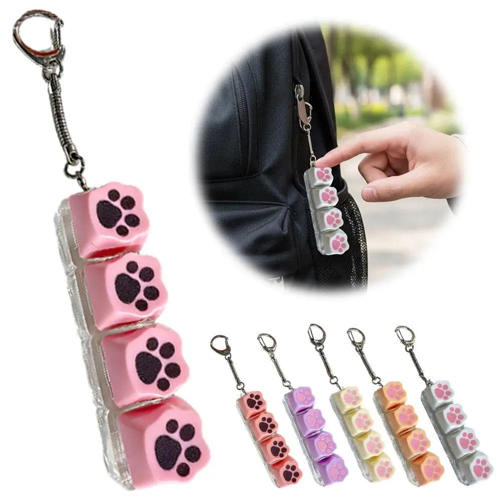 Giocattolo Antistress a Forma di Zampa di Gatto, Portachiavi Kawaii, Ciondolo per Telefono e Zaino, Regalo per Adulti