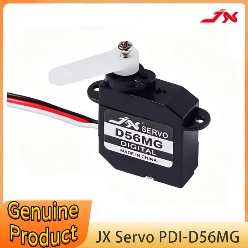 Servo Digitale JX PDI-D56MG 5.6g con Ingranaggi in Metallo, Senza Nucleo, 0.89KG per Auto RC, Elicotteri, Droni, Aeroplani, Parti RC
