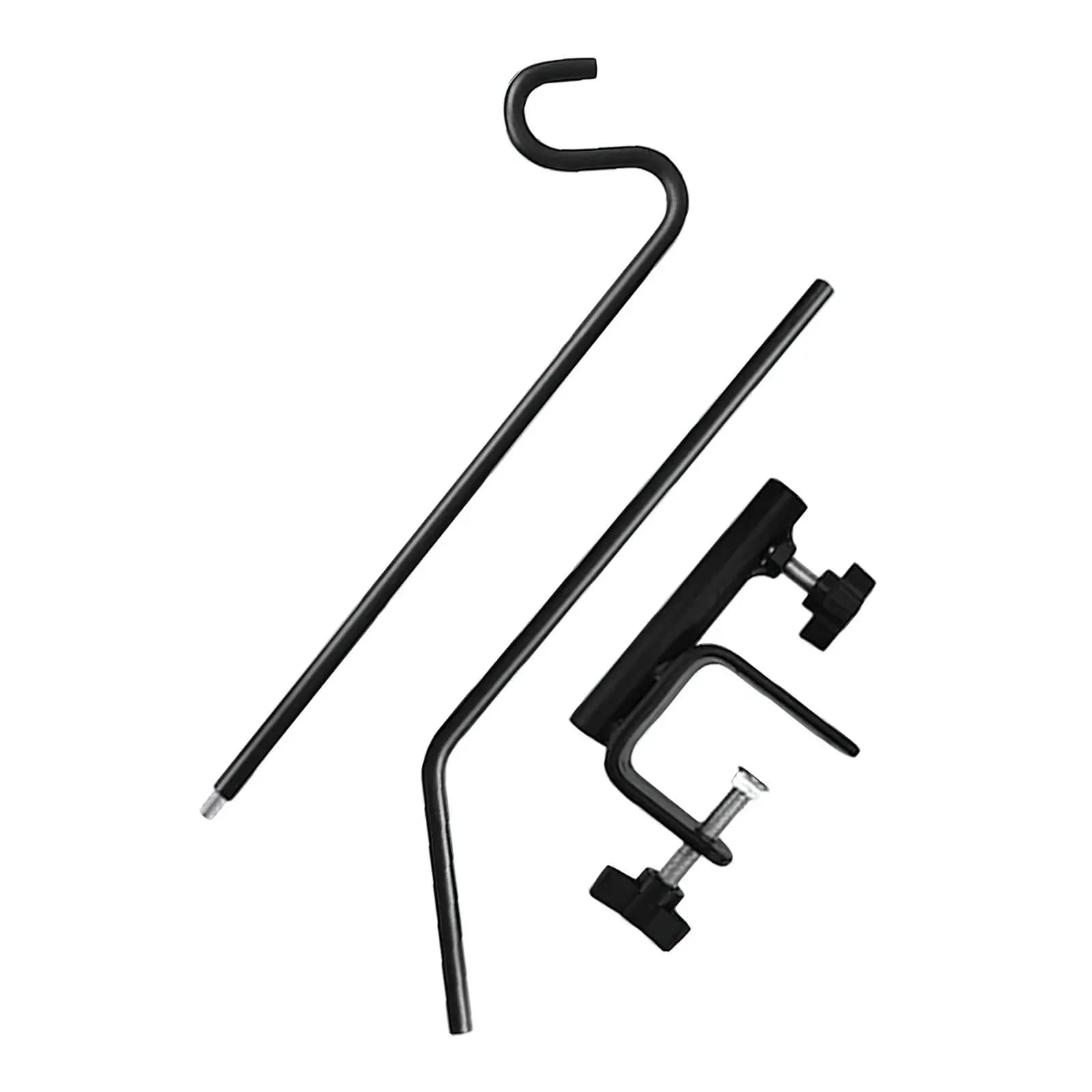 Adjustable Heavy Duty for Railing Outdoor Bird Feeder Stand Hanging Rod for Flower Pots Shepherd Hook Deck Rail Plant