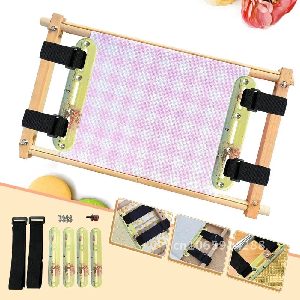 Fasciatura Clip per indumenti Kit punto croce Arte regolabile Ricamo Artigianato acrilico Tela elasticizzata con cacciavite Vite per utensili