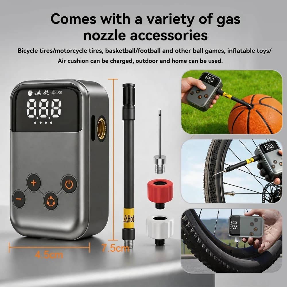 Mini Wireless Portable Electric Tire Inflator