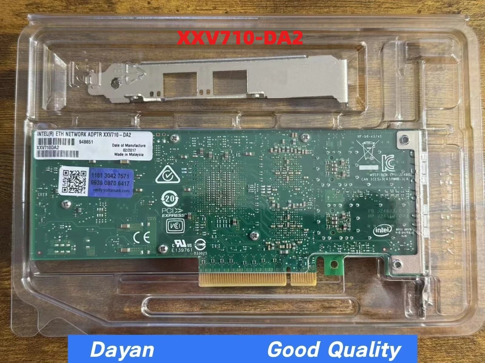 Scheda di rete server PCI-E a doppia porta Intel XXV710-DA2 25/10/1G (SFP+) per PC industriale, ESXi e acquisizione visione (NIC Ethernet)