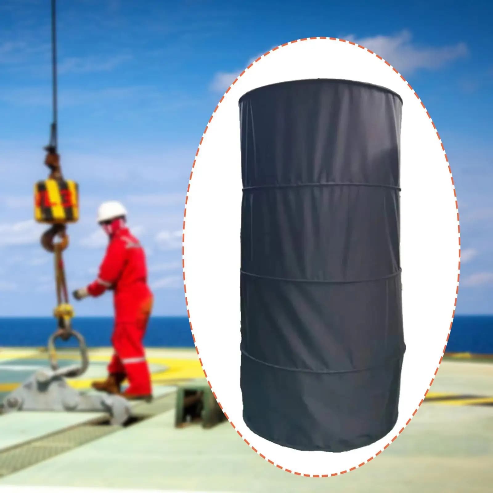 Segnalatore di Ancoraggio in Tela Nera per Nautica, Indicatore di Ormeggio Diurno, Accessorio Marittimo per Yacht e Navi Portacontainer