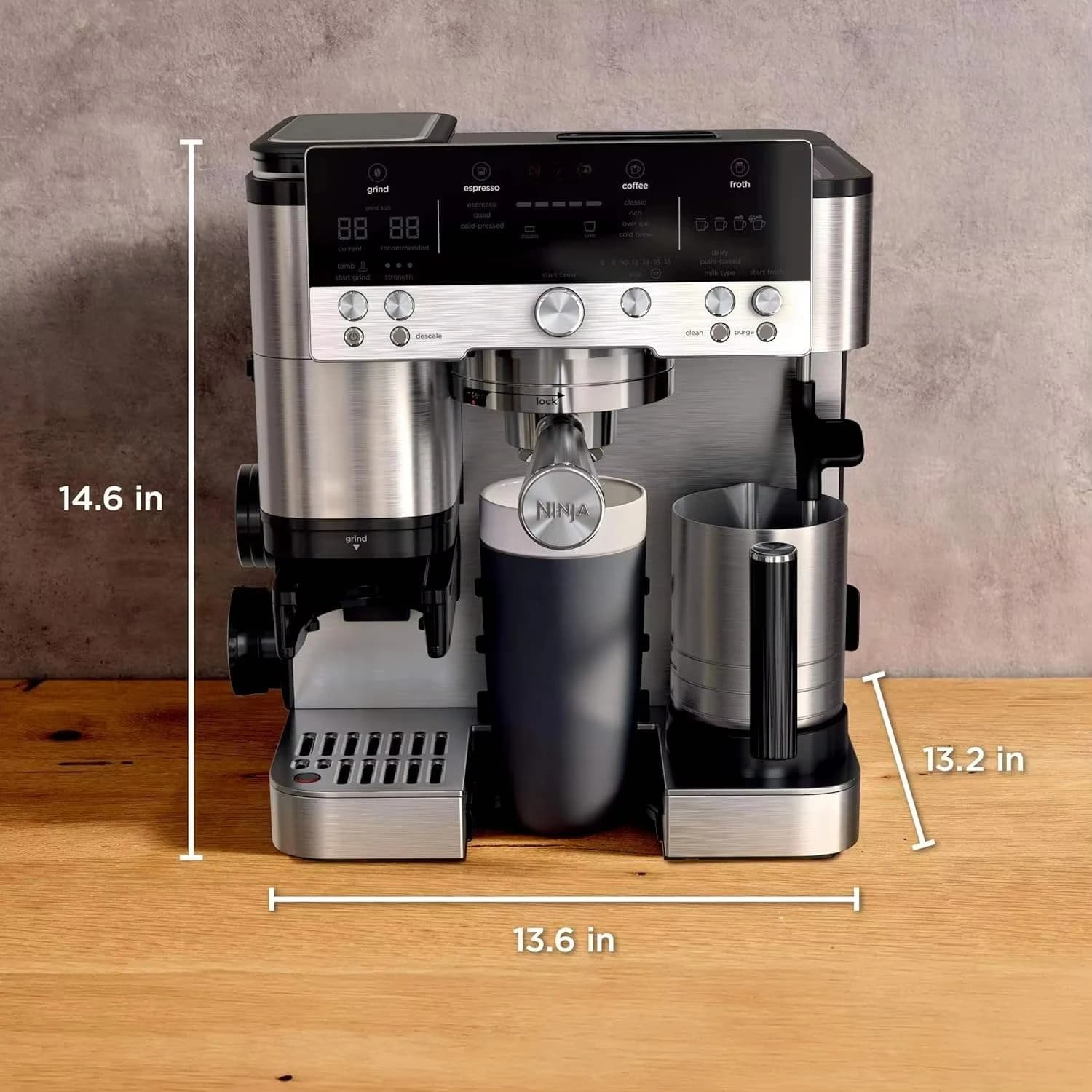 BRANDN NEW ES601 Ninjas Luxee Cafe 3-in-1 Espresso, Drip Coffee and Cold Brew Machine Stainless Steel