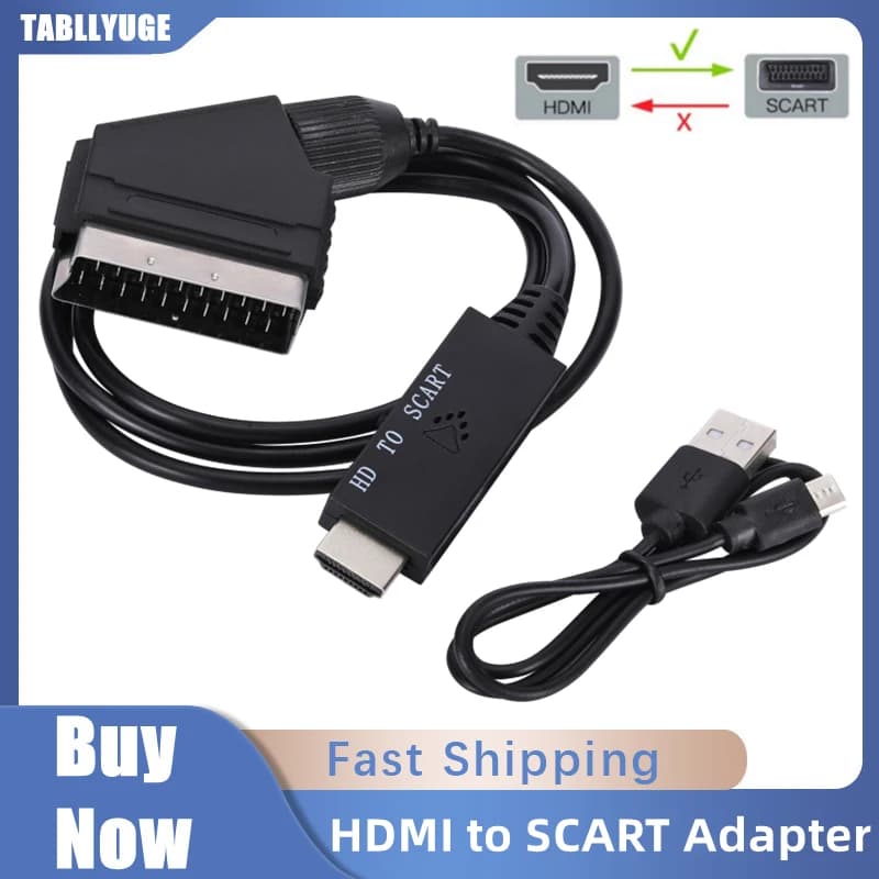 Input compatible with HDMI HD 1080P to Scart output Video adapter compatible Audio converter for Crt TV Vhs video recorder