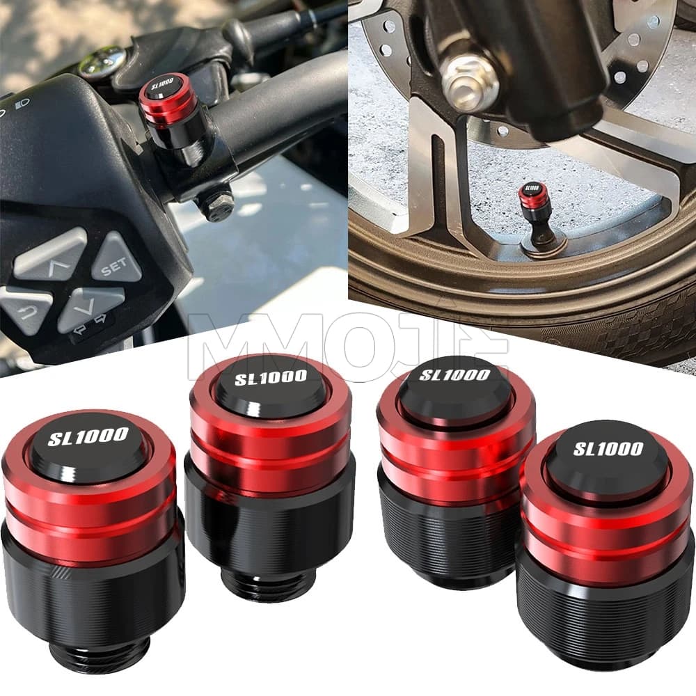 For APRILIA SL1000 SL 1000 2024 2025 2026 Motorcycle Rearview Mirror Plug Hole Screw Cap & Tire Valve Stem Caps Cover Aluminium