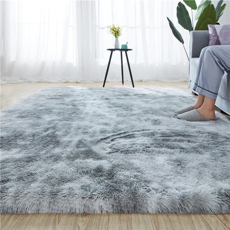 Tappeto VIKAMA in Seta e Lana Tie-Dye Stile Ins per Soggiorno, Tavolino, Comodino, Camera da Ragazza, Divano, Tappetino da Pavimento, Copertura Completa, Decorazione per la Casa