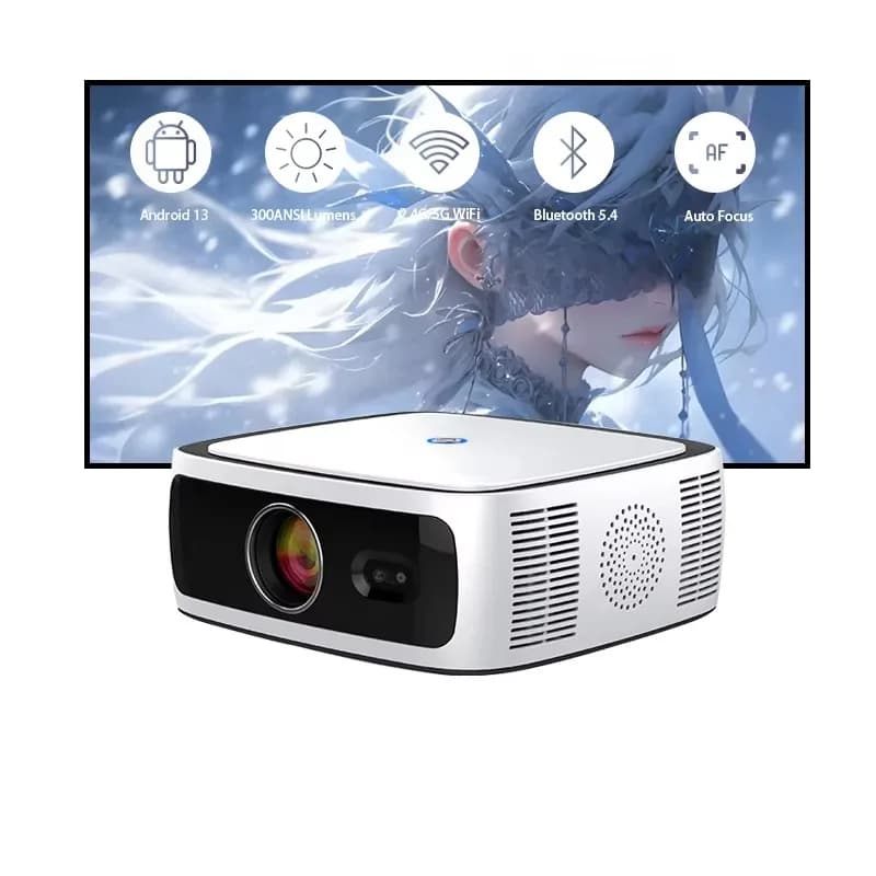 Proiettore portatile mini LED intelligente da esterno Proiettore Smart Home Theater Video Proiettore di film 4K Proiettore di telefoni Android Wifi